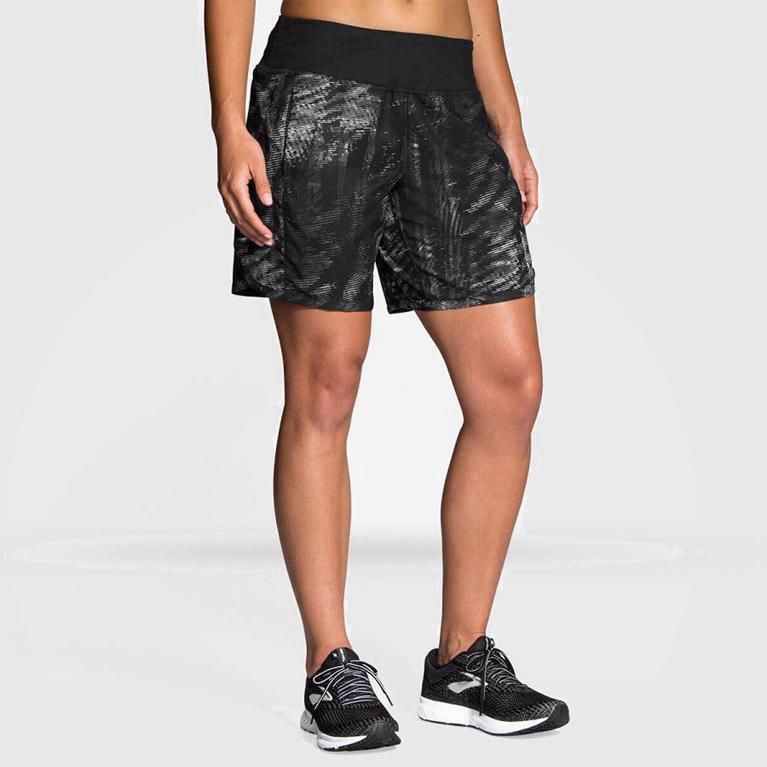 Brooks Women's Chaser 7 Running Shorts Singapore - Grey (32149-LNIA)